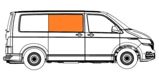 fenêtre porte latérale droite vw T5 T6 NordVans